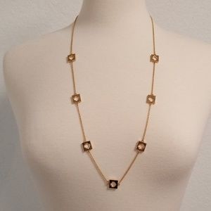 Kate Spade Hole Punch Spade Gold Necklace NWT